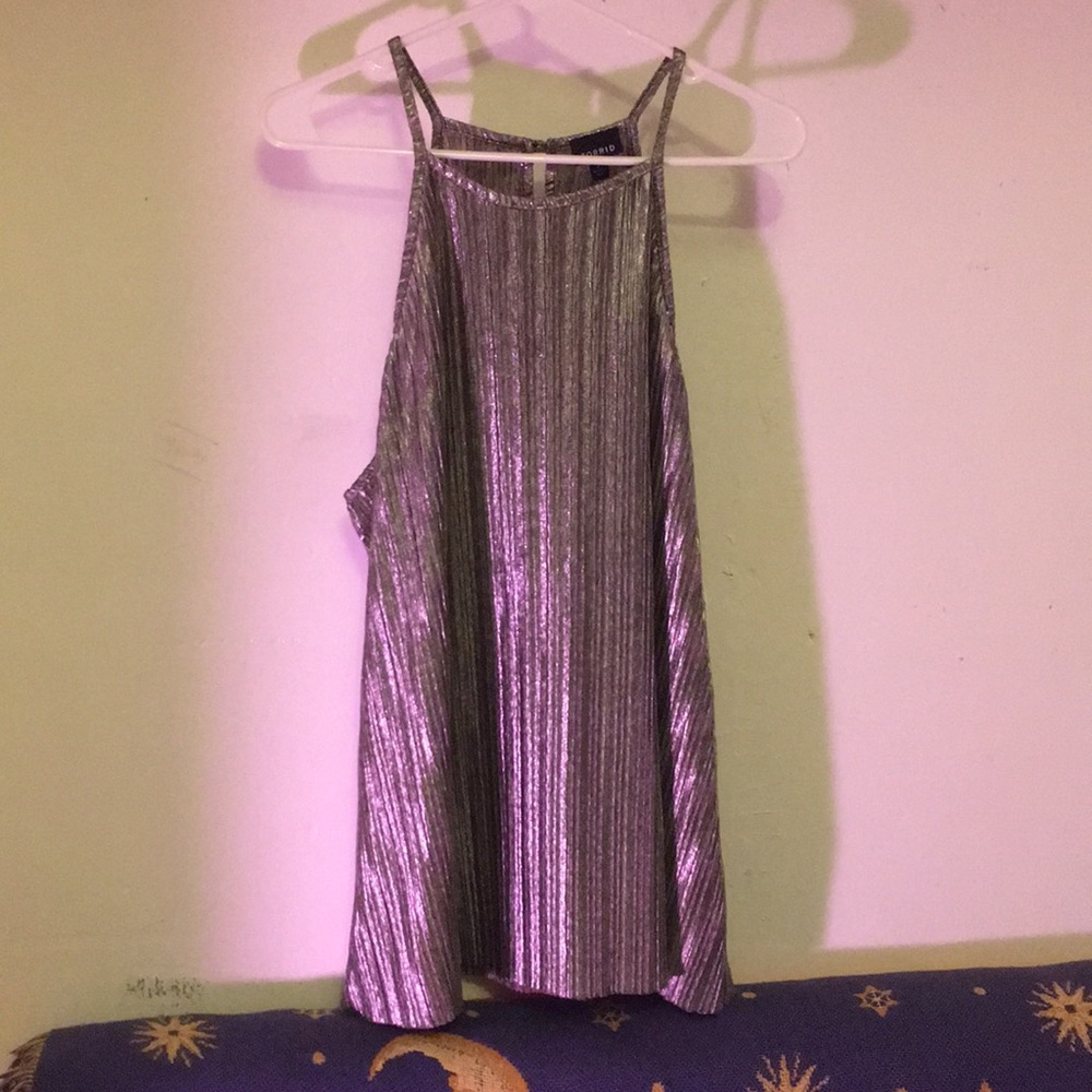 TORRID Metallic halter top